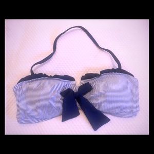 Lauren James seersucker navy bikini 👙 L